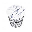 Стол журнальный HALMAR HARISSA B черный/белый мрамор